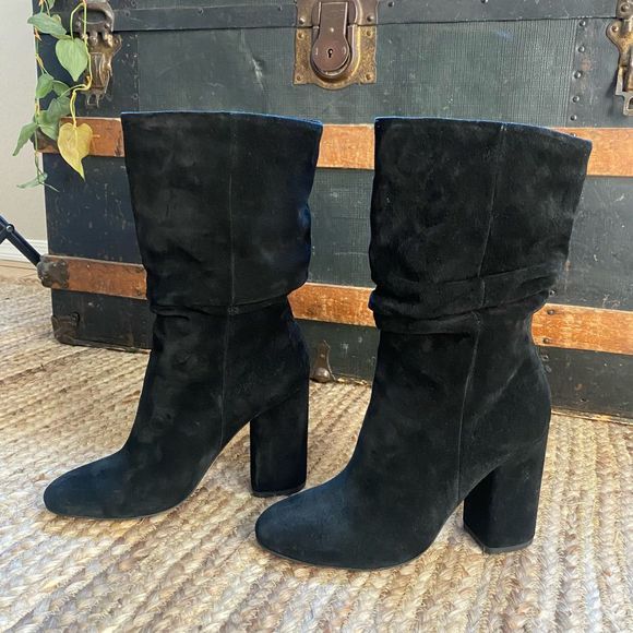 Gently worn Anthropologie Splendid Women's Phyllis High-Heel MidCalf Slouch Boot - Picture 4 of 16